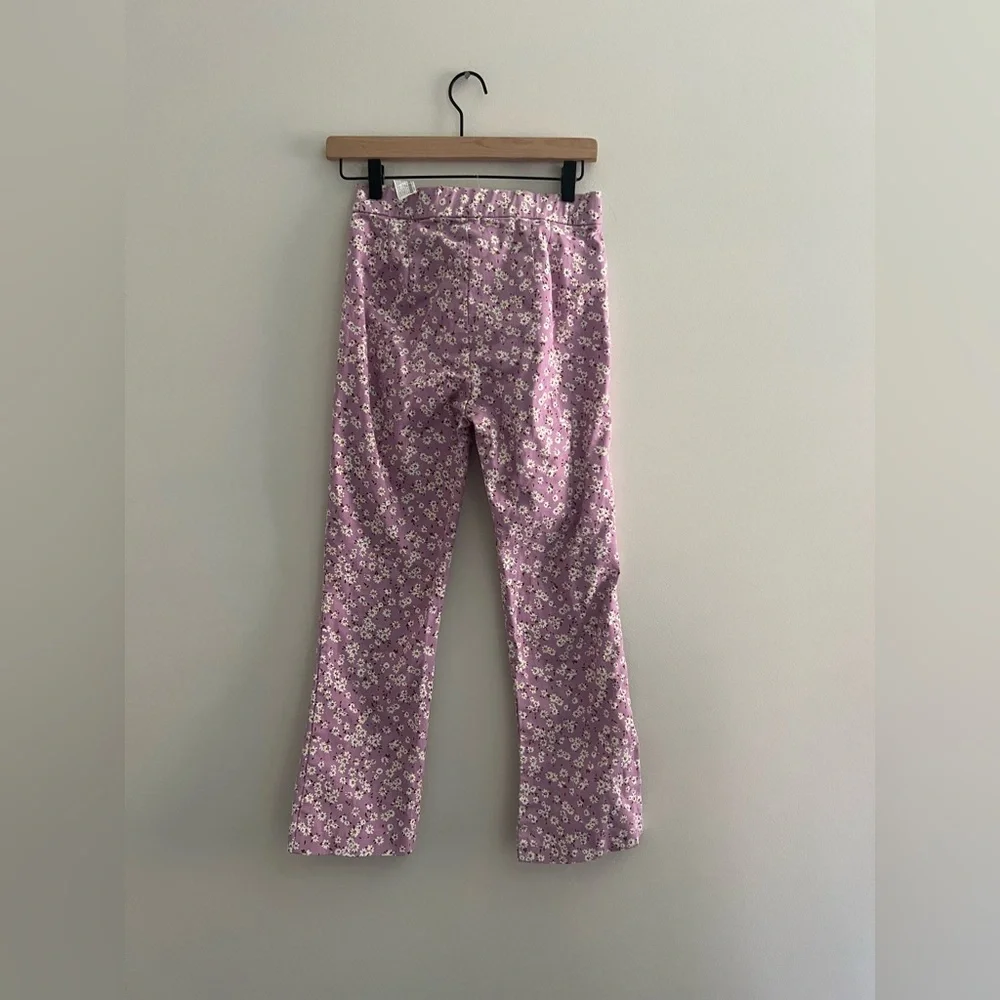 Zara Floral Flare Jeans Small - Picture 4 of 5